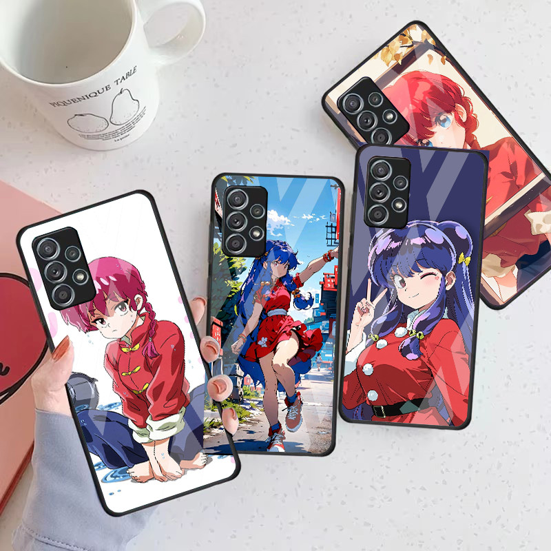 Ranma 02 Capa De Telefone De Vidro Para Samsung Galaxy A16 A15 A25 A35 A55 A53 A54 A34 A14 A32 A52 4G 5G A56 A54