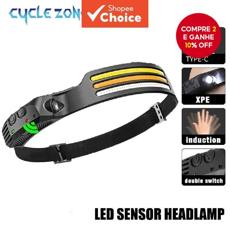 Lanterna De Cabeça Led Recarregável, Lanterna Frontal Para Pesca, Corrida, Camping E ciclismo