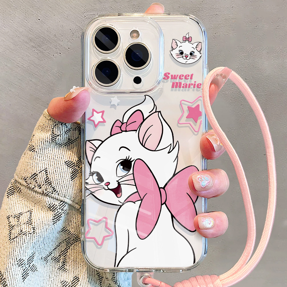 Capa Capinha Para iPhone 17 PRO PROMAX 16 11 12 13 14 15 xs XR com estampa de gata Marie Sweet Marie J00732