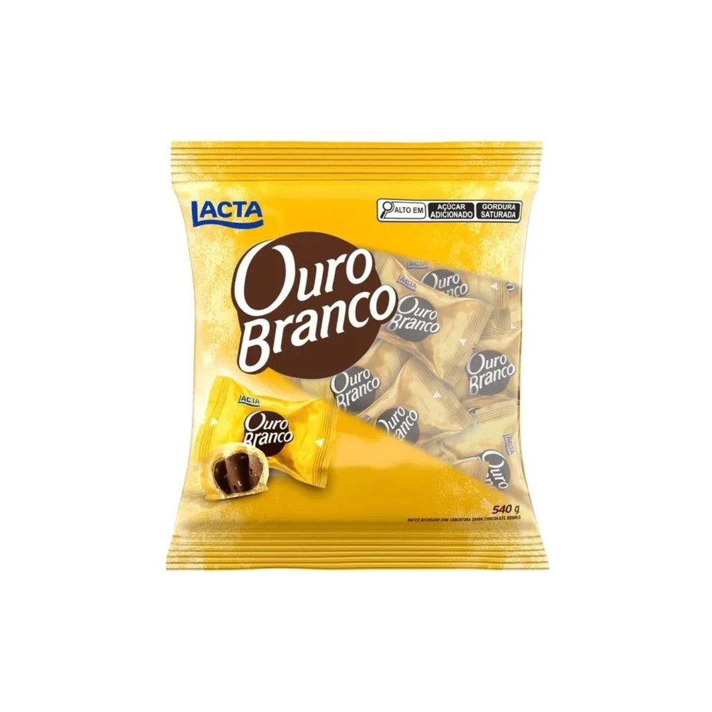 Bombom Ouro Branco 540g Chocolate Premium em Oferta na Shopee