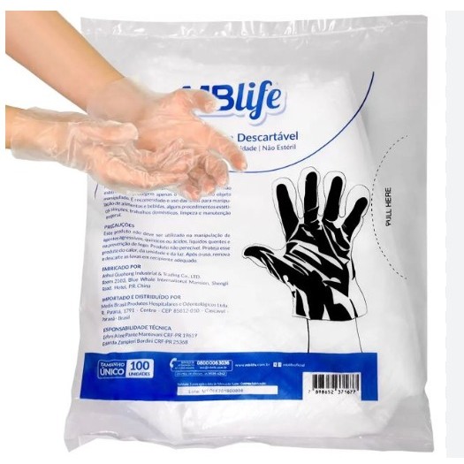 Kit Luva Plástica Não Estéril Descartável 5000 Unid Tam. Unico em Oferta na Shopee