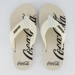 Chinelo Coca Cola Wave Spencerian Off White