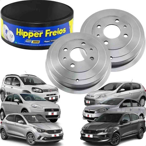 Par 2 Tambor De Freio Traseiro Sem Cubo Uno Palio Punto...