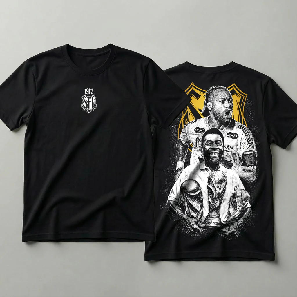 Camiseta 100% Algodão Futebol Torcida Jovem do Santos em Oferta na Shopee