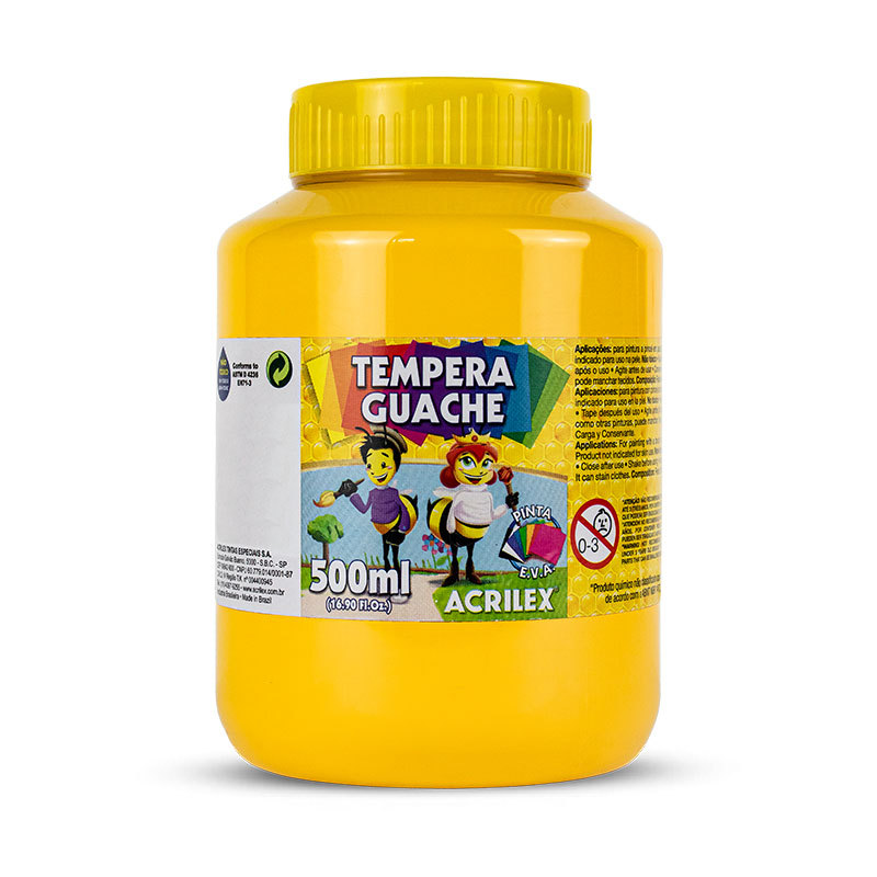 Tinta guache Amarelo Ouro 500ml 505 Acrilex