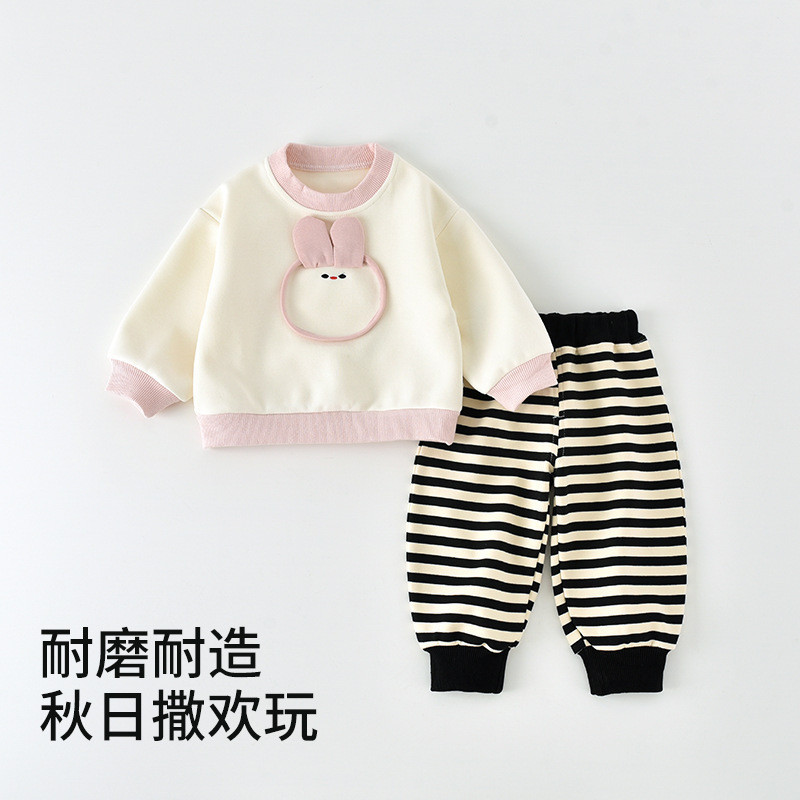 Meninas terno roupas de outono 2025 novo estilo moda bebê moletom calças de bebê primavera outono crianças roupas terno
