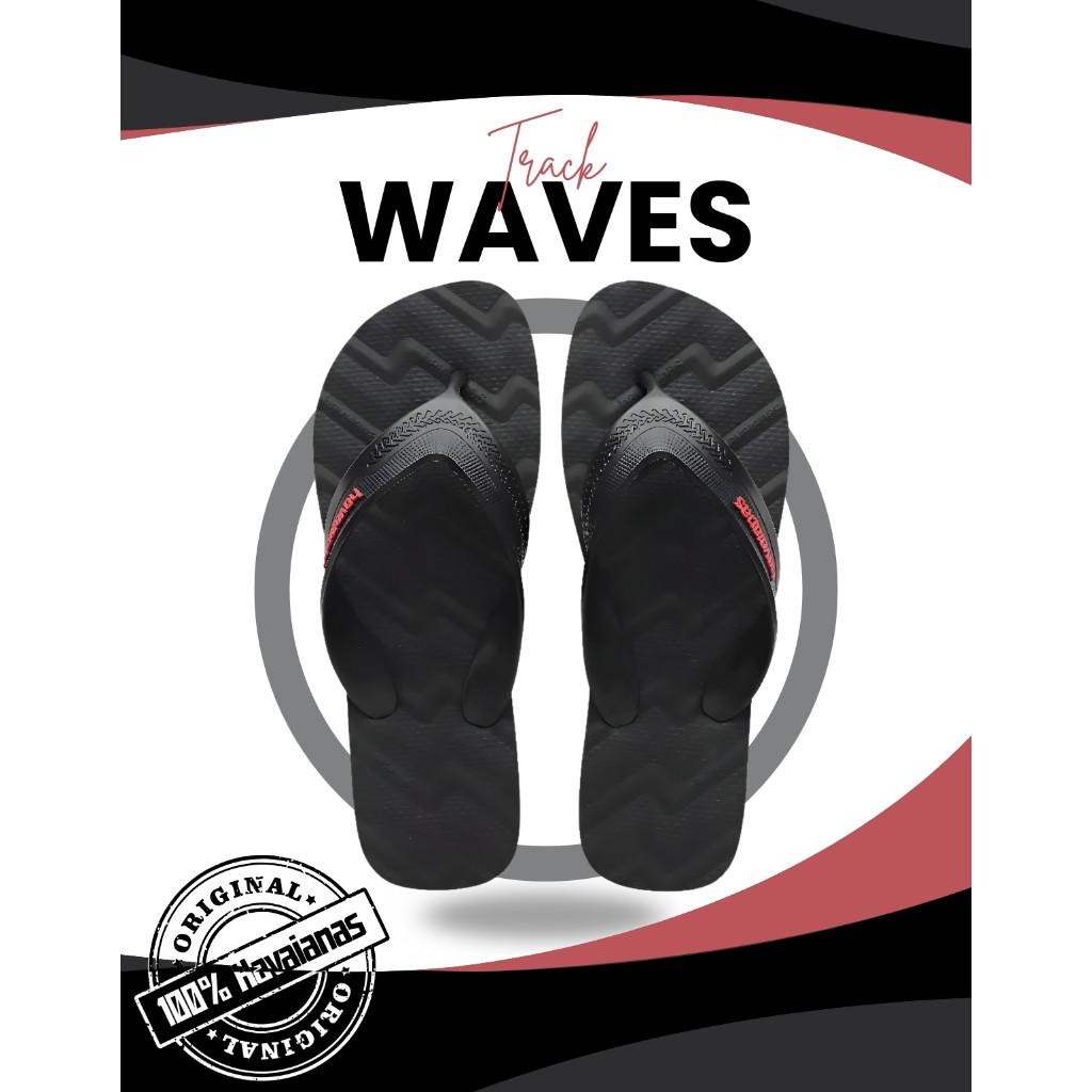 Chinelos Havaianas Legítima Conforto Sandália Track Waves
