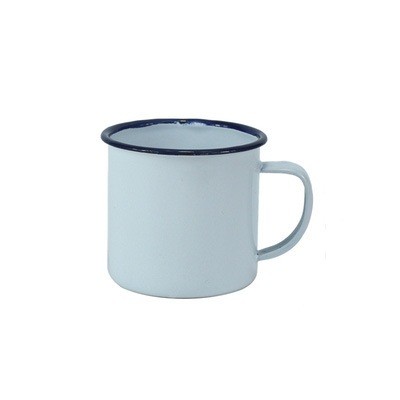 kit 6 unidades Caneca Esmaltada Branca xicara retro 350ml Acampamentro Fogueira Retro Agata Xicara