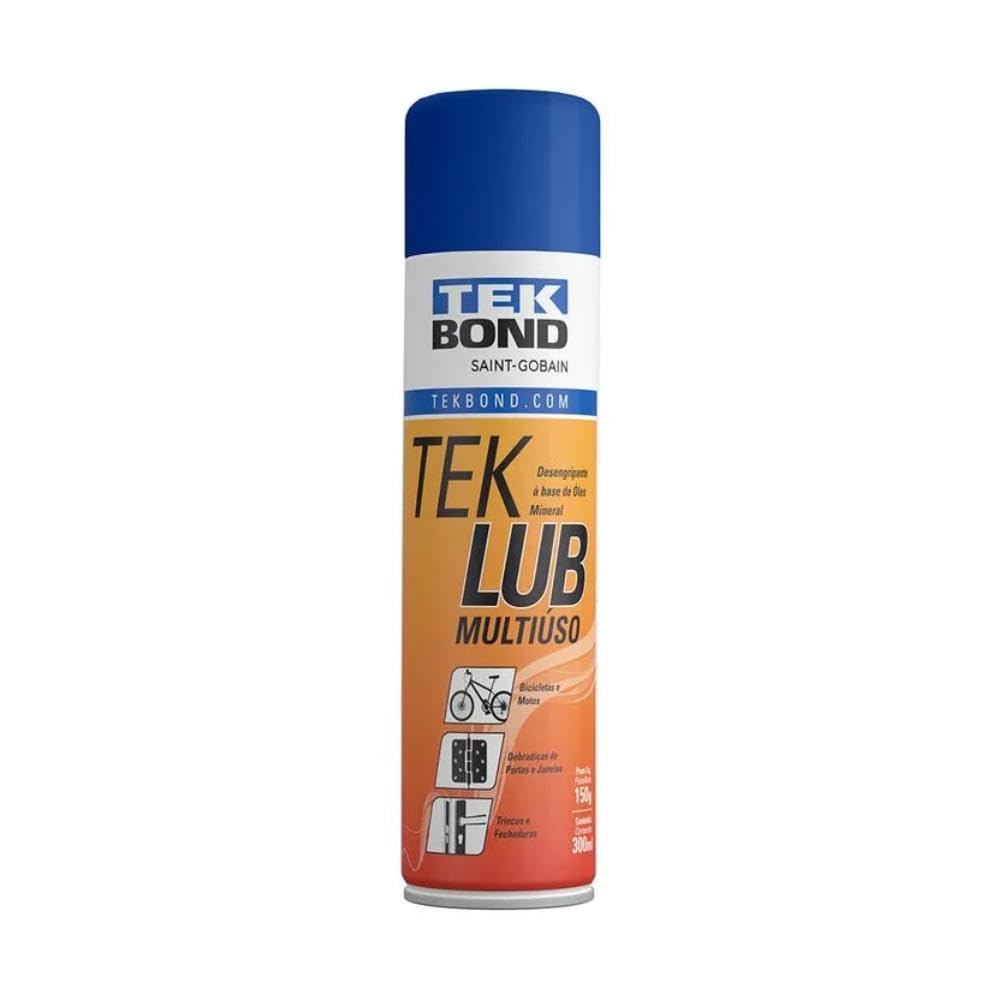 Desengripante Óleo Lubrificante Tek Spray Lub Tek Bond 150g 300ml Multiuso Elimina Ferrugem Ruídos Porta Fechadura