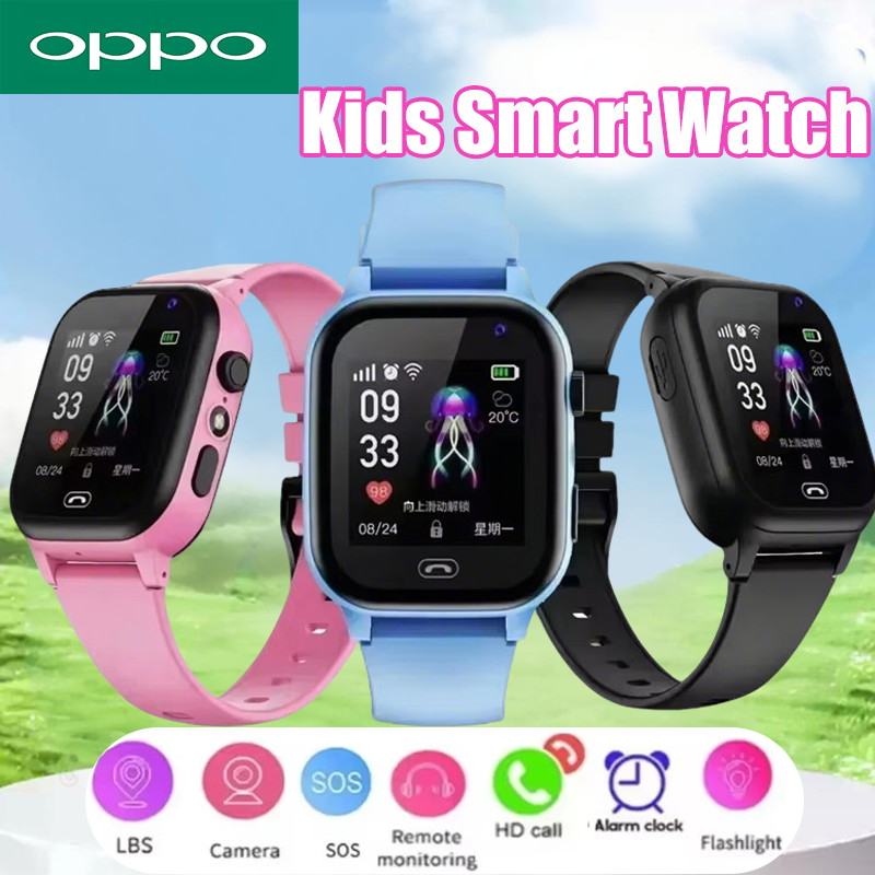 OPPO 4G Relógio Inteligente Crianças GPS WIFI Chamada De Vídeo SOS APP Download Criança Smartwatch Câmera Monitor Rastre