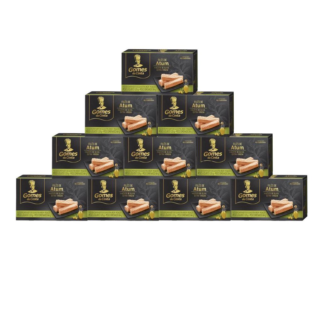 Kit 10 UN - Filés de Atum em Azeite de Oliva - Palitos - 125g