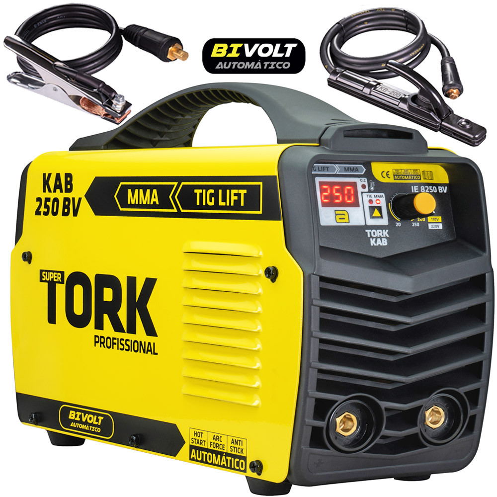 Inversor de Solda Profissional 250a Bivolt 127/220v Solda Alumínio Inox Serralheiro Super Tork em Oferta na Shopee