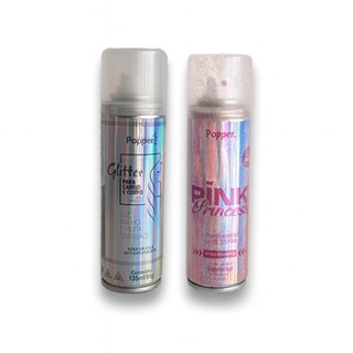 KIT 2 SPRAY GLITTER CORES CORPO E CABELO COM BRILHO FIXADOR em Oferta na Shopee