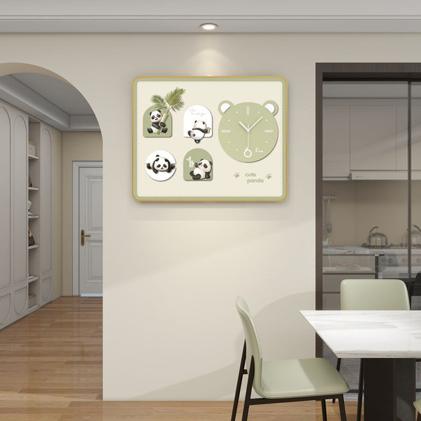 relogio de parede grande relogio de parede cozinha relogio de parede Luz moderna luxo Panda relógio de parede High-End c
