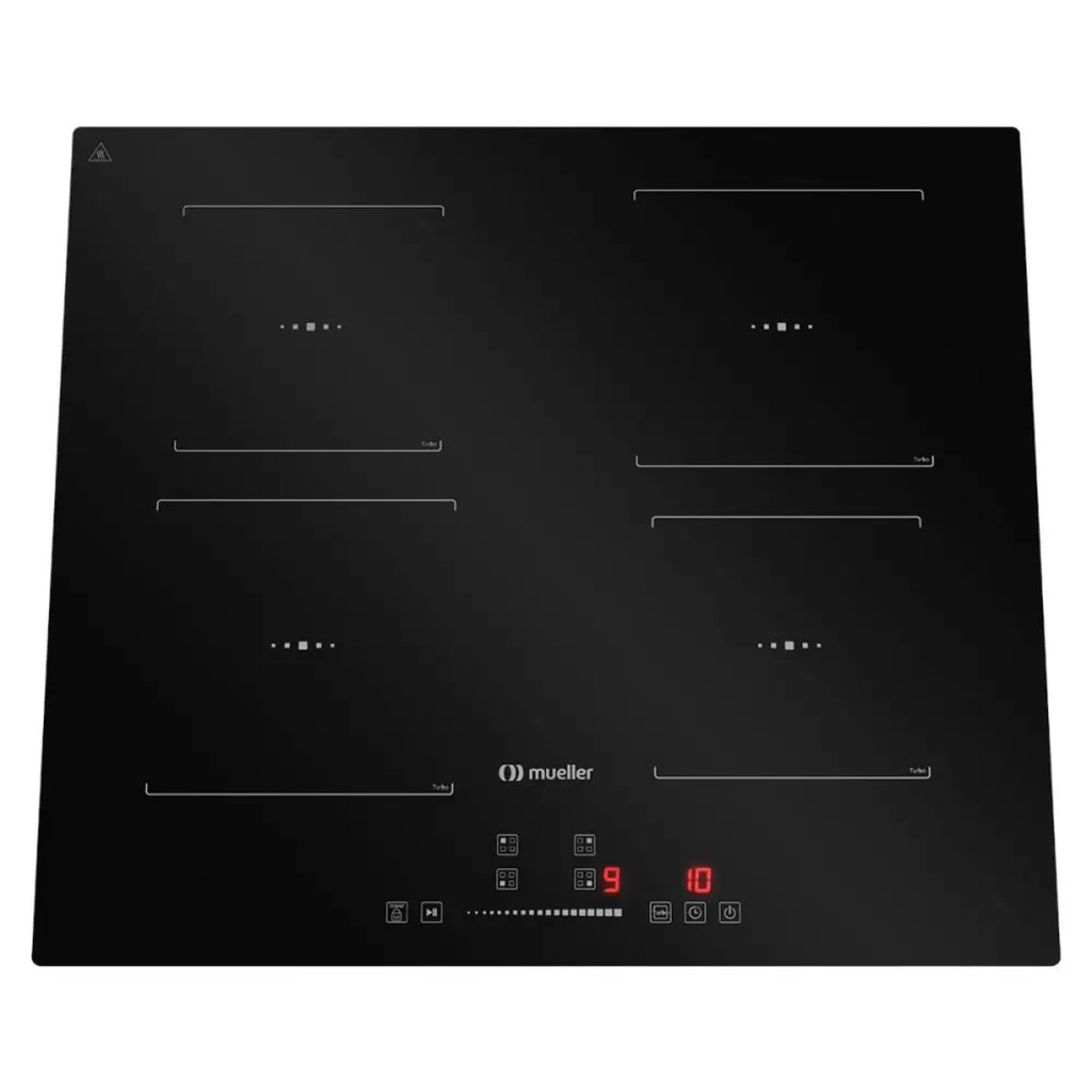 COOKTOP DE INDUÇÃO MUELLER 4 BOCAS 7200W PAINEL TOUCH 220V PRETO