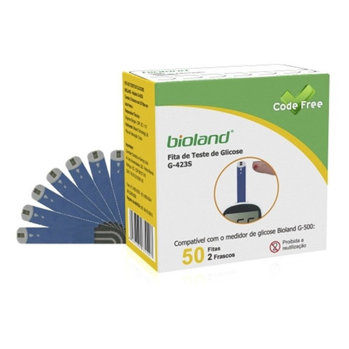 Fita Para Teste De Glicose Code Free G-423s Bioland C/50 Un Cor fita glicose