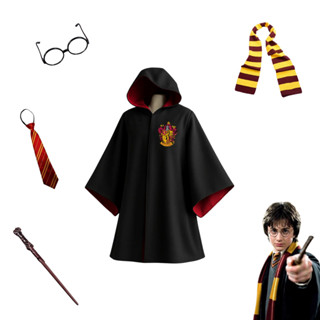 Fantasia Harry Potter Infantil Completa Capa Óculos Varinha Cachecol em Oferta na Shopee