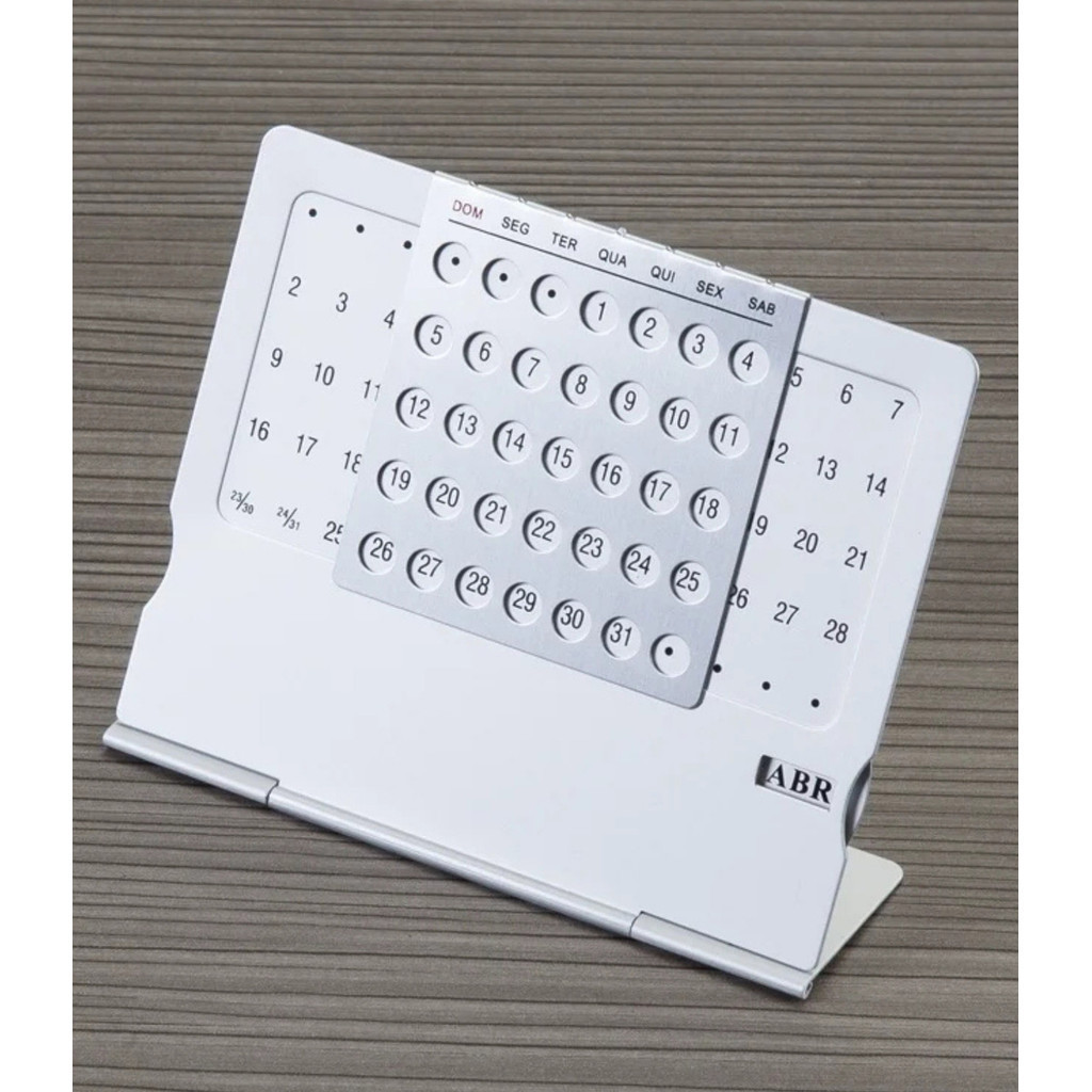 Calendário Perpétuo De Mesa Em Metal Ajustável em Oferta na Shopee