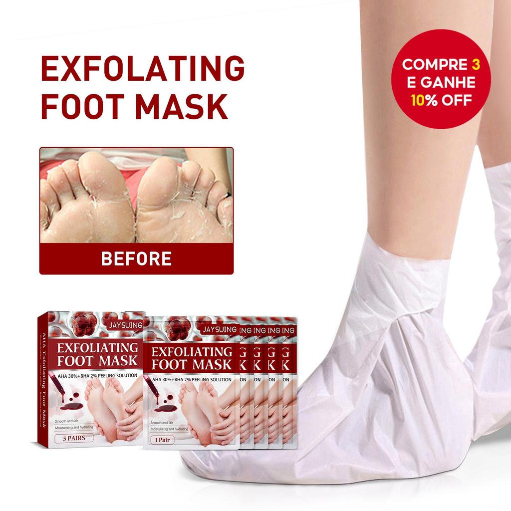 5 Pares de Máscara para Pés para Remover Calos Hidratante para Cuidados com os Pés Meias Removedoras de Calos Eficazes em Oferta na Shopee