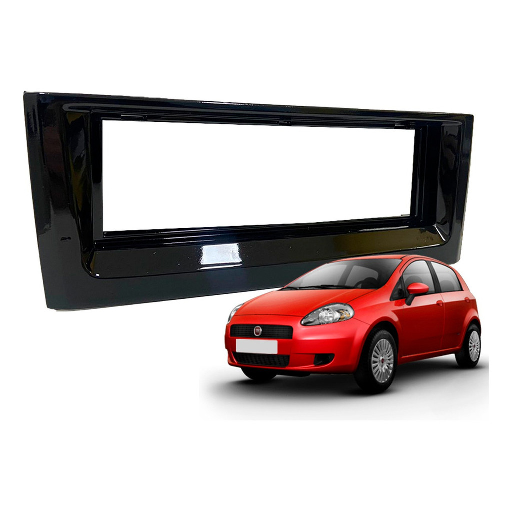 Moldura Fiat Punto Linea 1 Din Black Piano Radio Pioneer