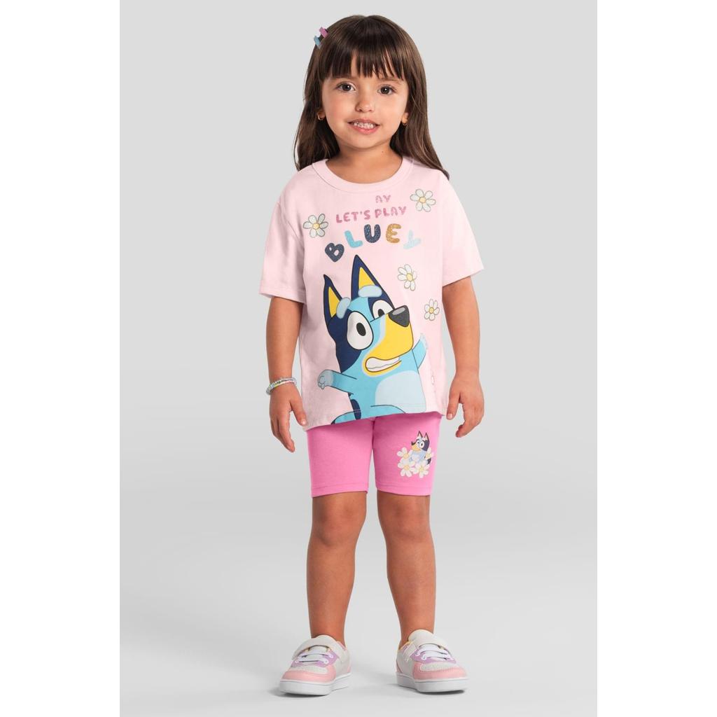 Conjunto infantil menina da Bluey Brandili em Oferta na Shopee