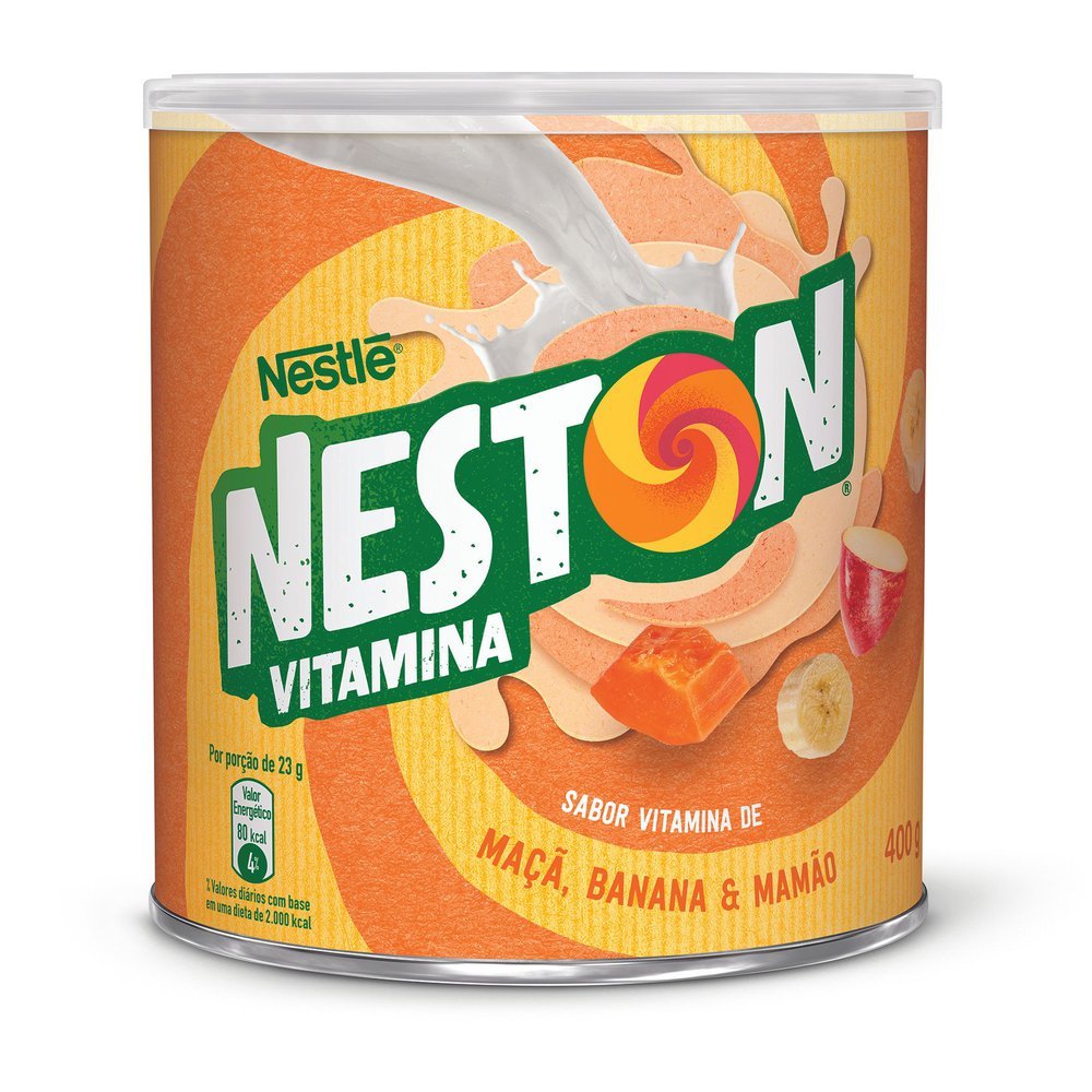 NESTON Vitamina - Pó para preparo instantâneo Maçã, Banana e Mamão 400g em Oferta na Shopee