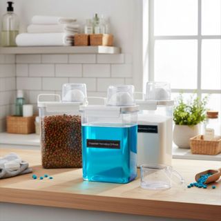 Dispenser Organizador de lavanderia hermético O-Fresh Helsim em Oferta na Shopee