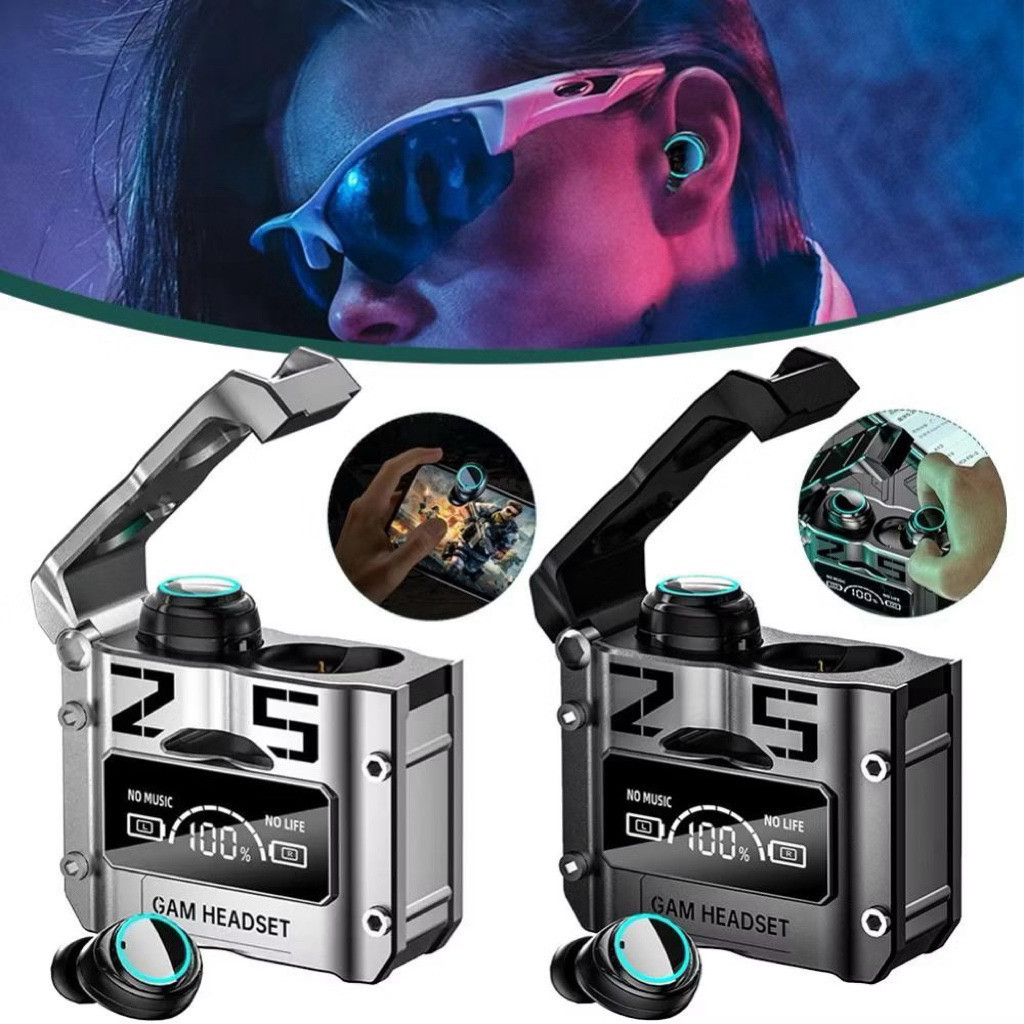 Fones De Ouvido Esportivos TWS M25 Sem Fio Bluetooth 5.3 Earbuds Com LED Microphone esterio