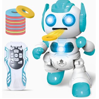 Robô De Controle Remoto C/ Som e Luzes Lança Discos Azul - Castela em Oferta na Shopee