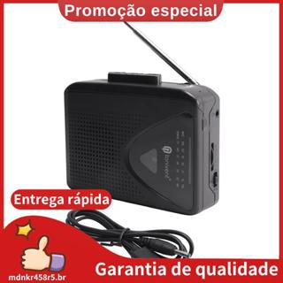 Leitor De Fita Cassete Portátil Walkman Alto-Falante Embutido Rádio AM/FM Com Entrada Eeadphone De 3.5 Mm Música Estéreo em Oferta na Shopee
