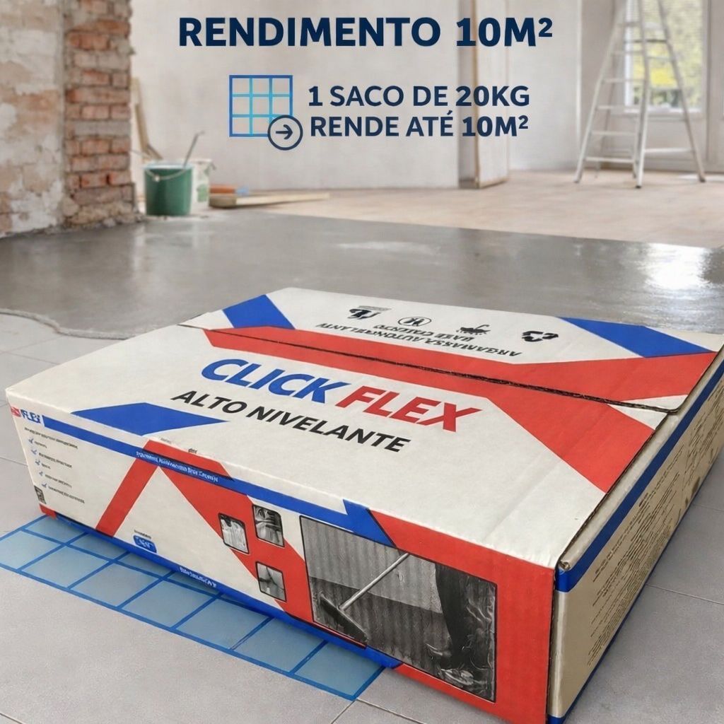 Cimento autonivelante Cinza 20kg Para nivelamento de pisos internos - Casa e Construção