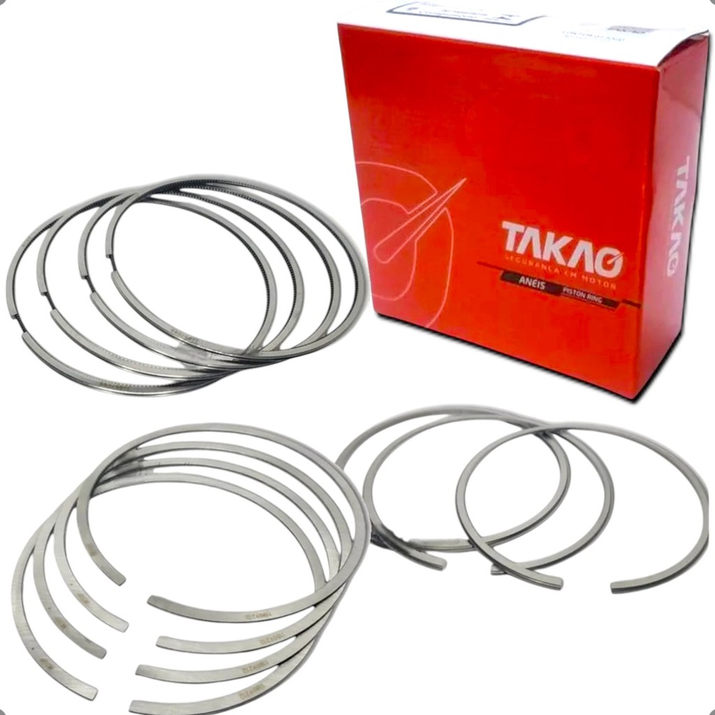 Jogo Aneis Segmento Takao Toyota Hilux SW4 Prado 3.0 16v Turbo Diesel D4D 1KD 2005 A 2015 ASTO30D