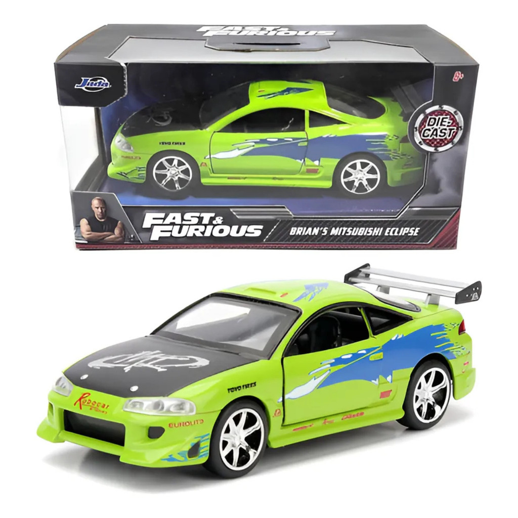 Miniatura Carrinho Mitsubishi Eclipse Velozes Furiosos 1/32