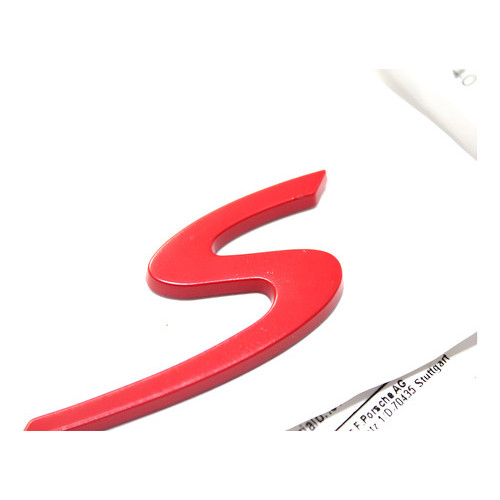 Emblema Porsche S Original Cayenne Boxster Cayman Vermelho Vermelho