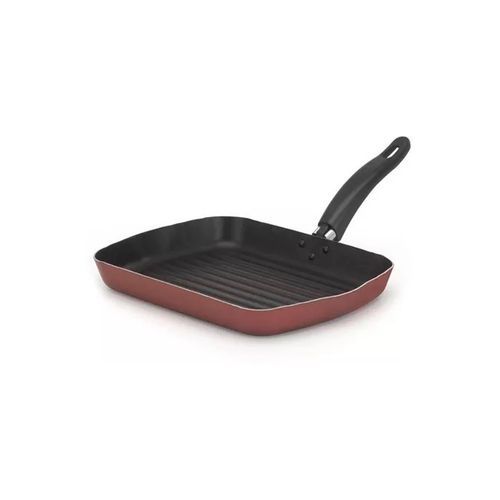 Frigideira Grill Teflon Bifeteira Revestimento Antiaderente 24cm Nacional Duravel