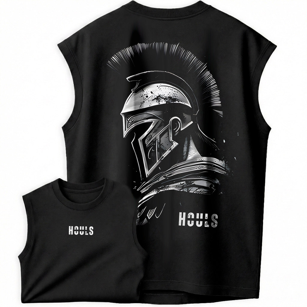 Camiseta Regata Oversized Academia 100% Algodão Estampada Espartaho Houls em Oferta na Shopee