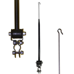 Antena Corta Pipa Moto Retrátil Retrovisor Inox Preto HRP02