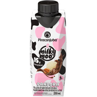 Bebida Láctea Piracanjuba Milky Moo Pandora Sabor Chocolate com Avelã e Brigadeiro Branco 250ml em Oferta na Shopee
