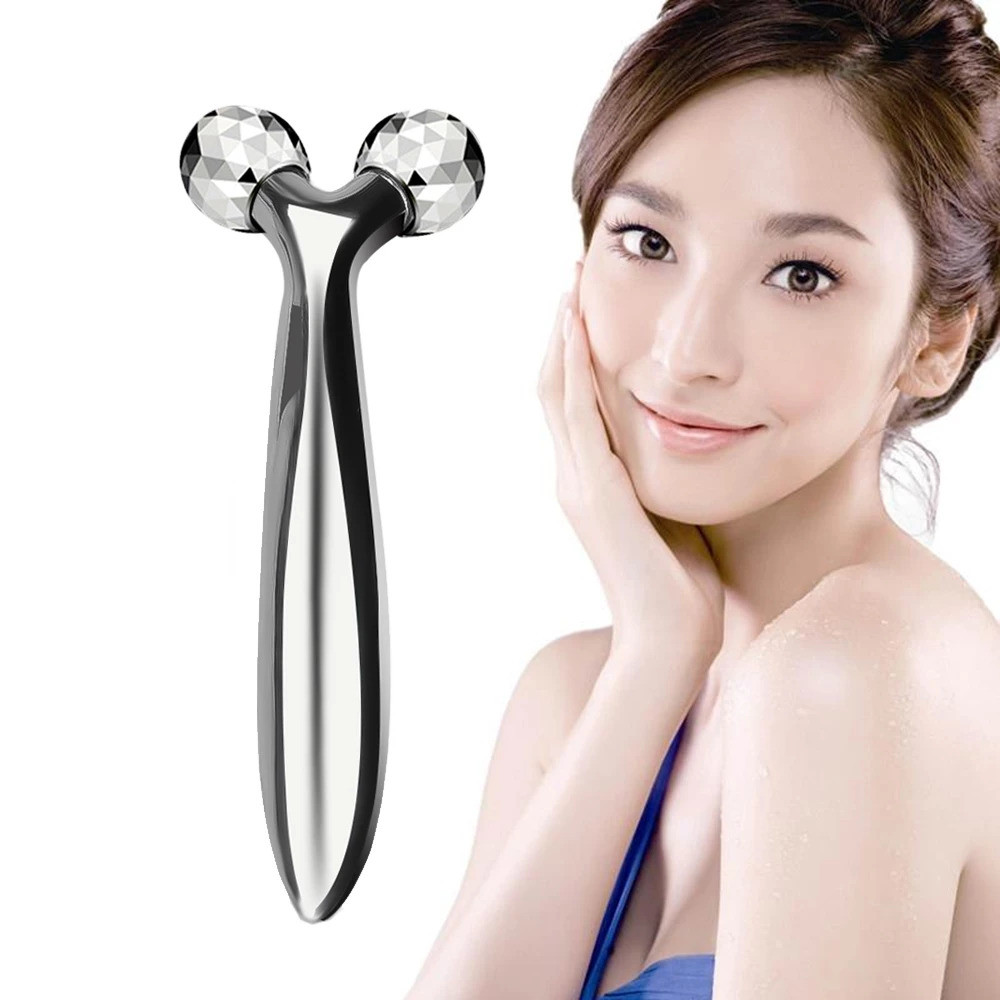 Massageador Facial 3D Roller para Rosto e Pescoço–Rolo Facial Lifting/Drenagem Linfática/ Anti-Rugas