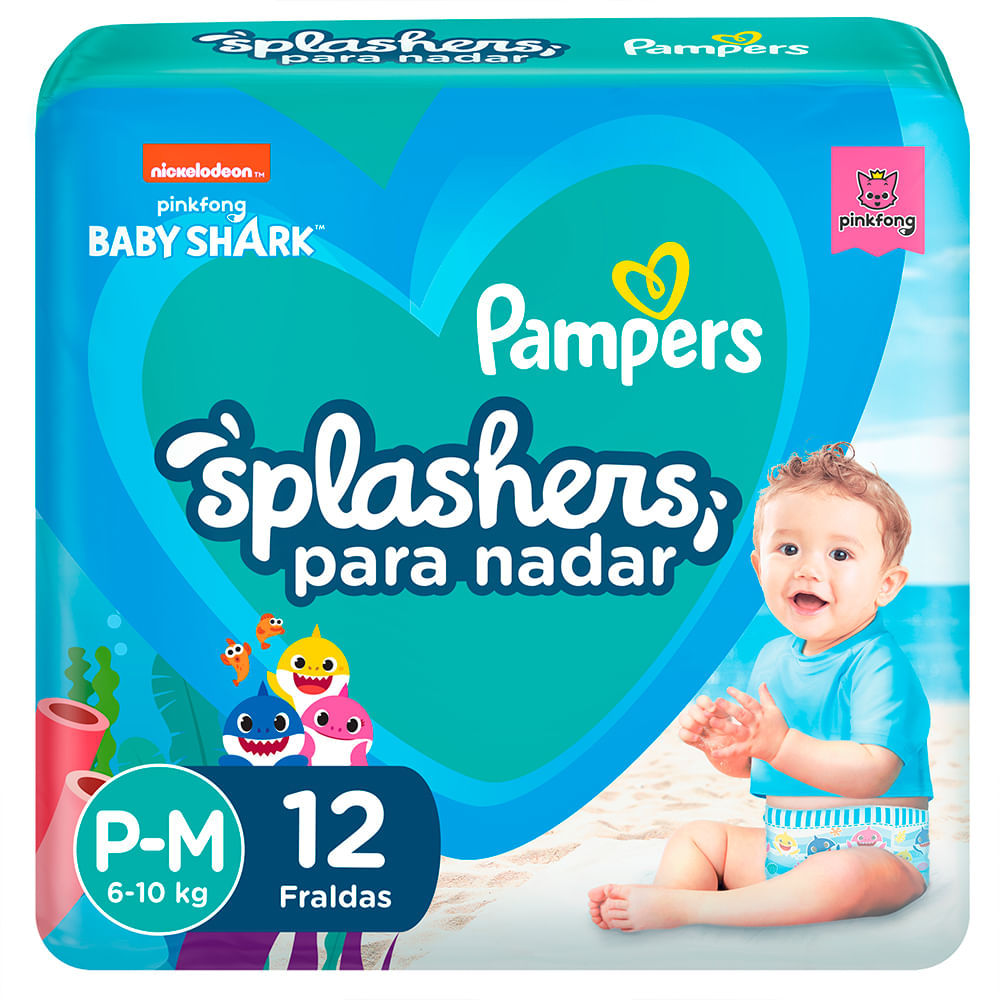 Fralda Descartável Pampers Splashers Piscina P/M 12 Unidades em Oferta na Shopee