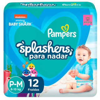 Fralda Descartável Pampers Splashers Piscina P/M 12 Unidades em Oferta na Shopee