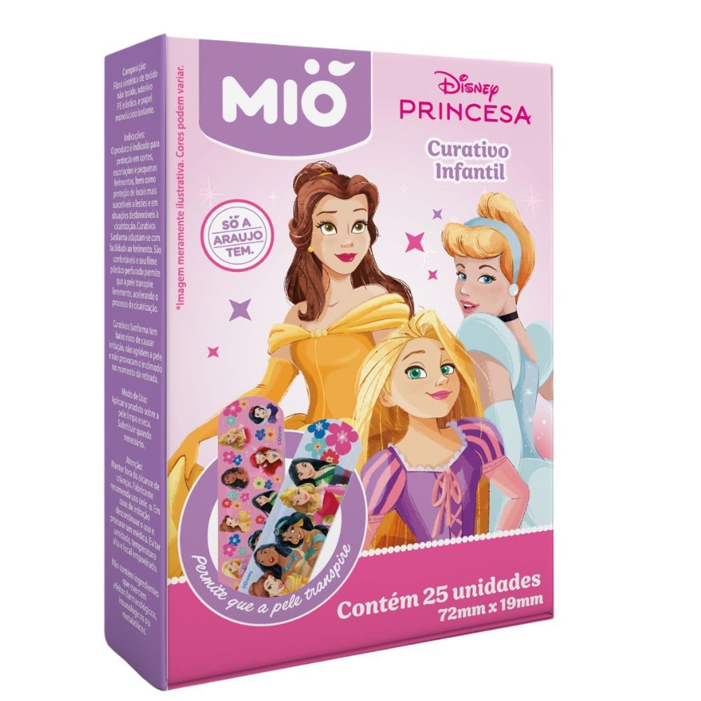 Curativo Infantil Mio Disney Princesa Com 25 Unidades em Oferta na Shopee