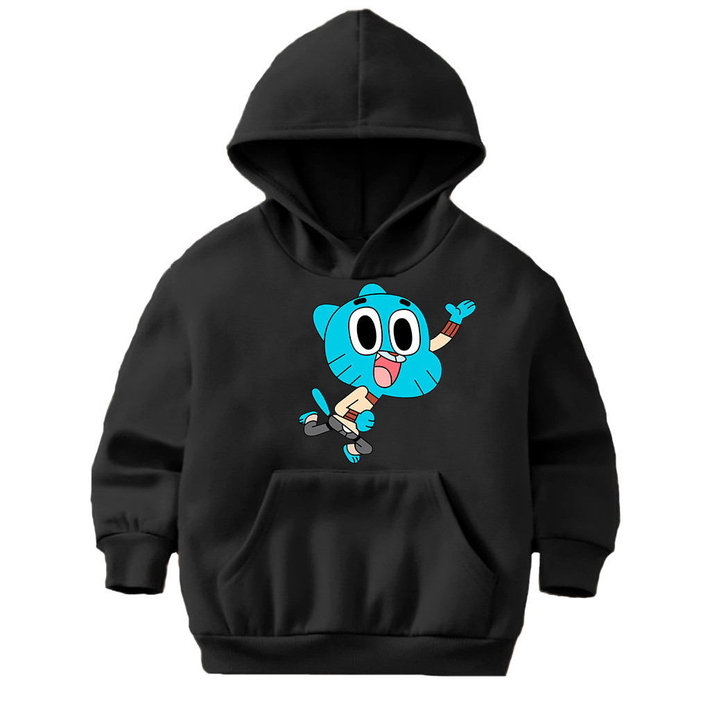 Blusa Moletom INFANTIL Canguru Estampado Gumball Masculino e Feminino UNISSEX Lançamento Desenho Envio Rápido