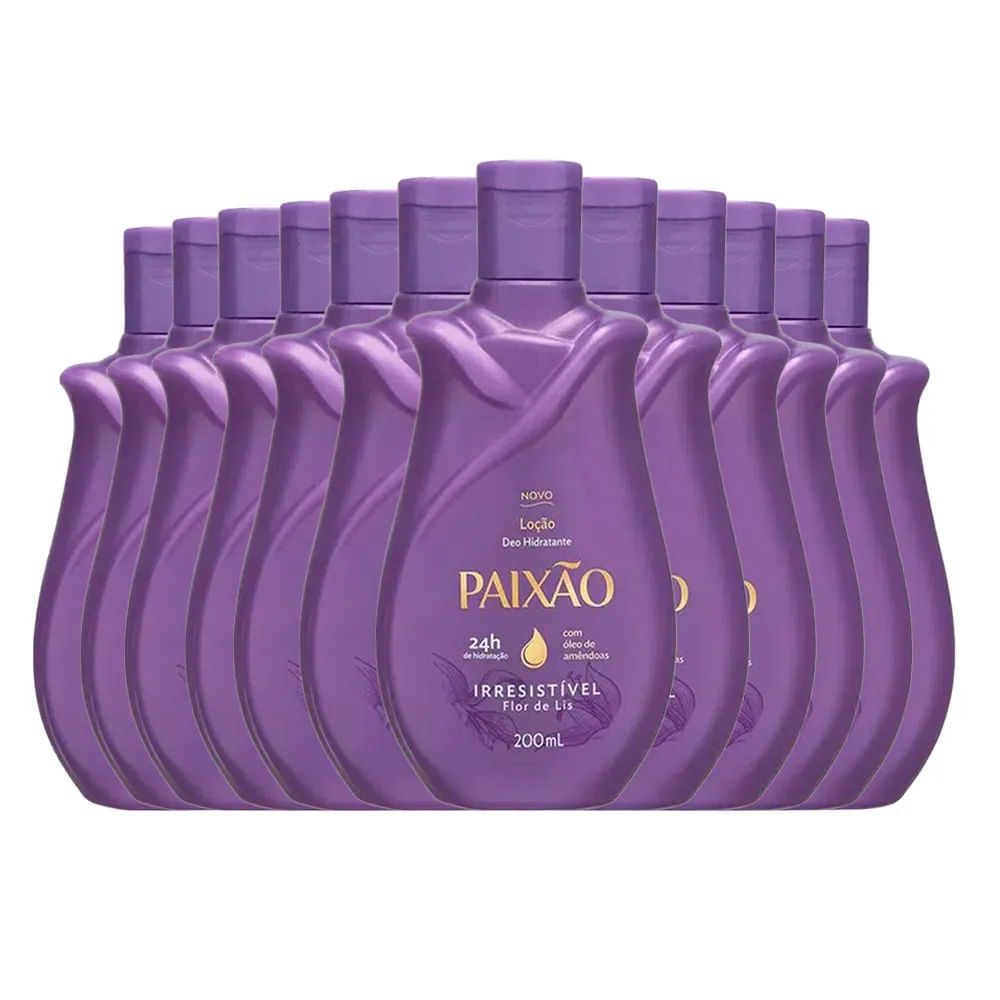 kit Loção Hidratante Paixão Irresistível Flor De Lís 200ml - 12 Unidades em Oferta na Shopee