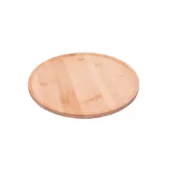 Tábua Giratória Lyor Redonda 30cm Bambu Natural para Servir Queijos Petiscos Aperitivos Mesa Posta Cozinha e Decoração