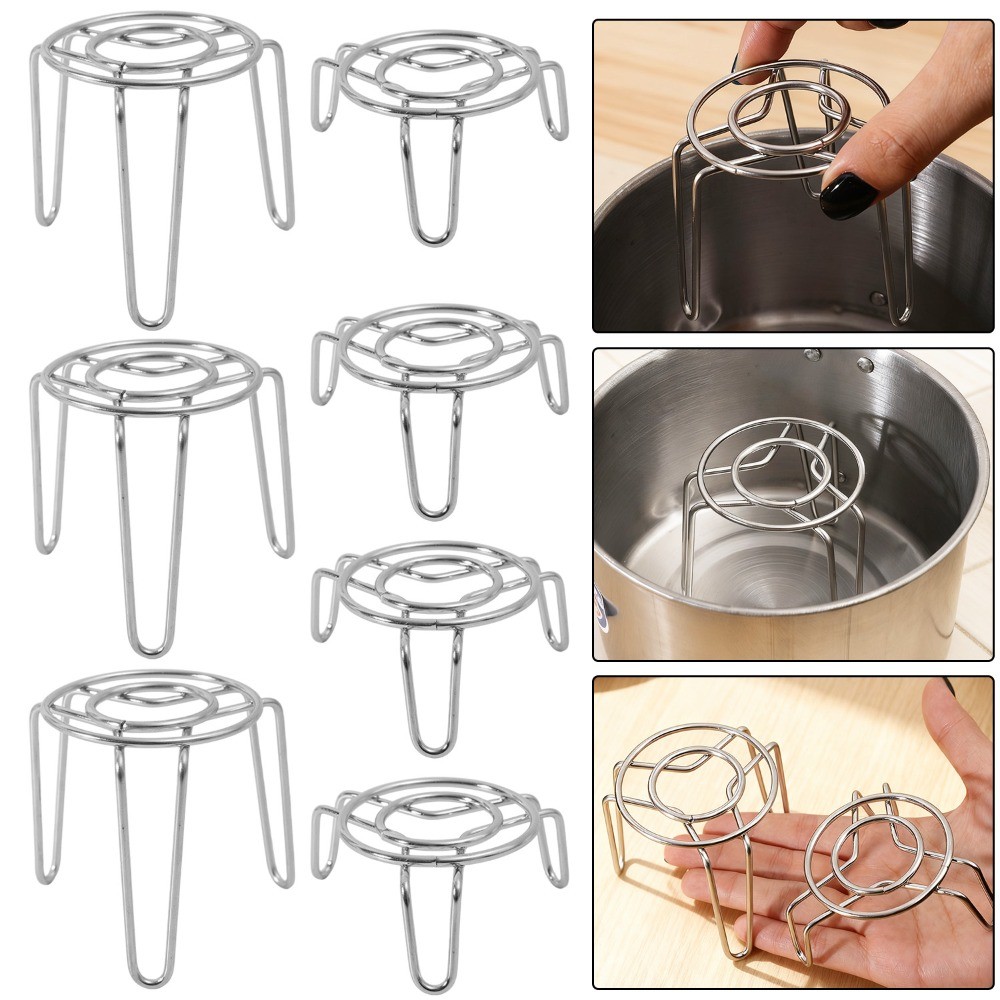Suporte De Panela De Aquecimento De Alimentos De Cozinha Durável 304 Aço Inoxidável Mini Rack De Vapor Multifuncional Ca