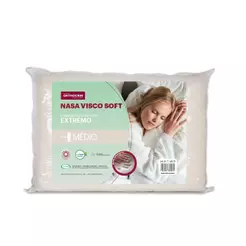 Travesseiro Médio Espuma da NASA Orthocrin Visco Soft - 48x68x12