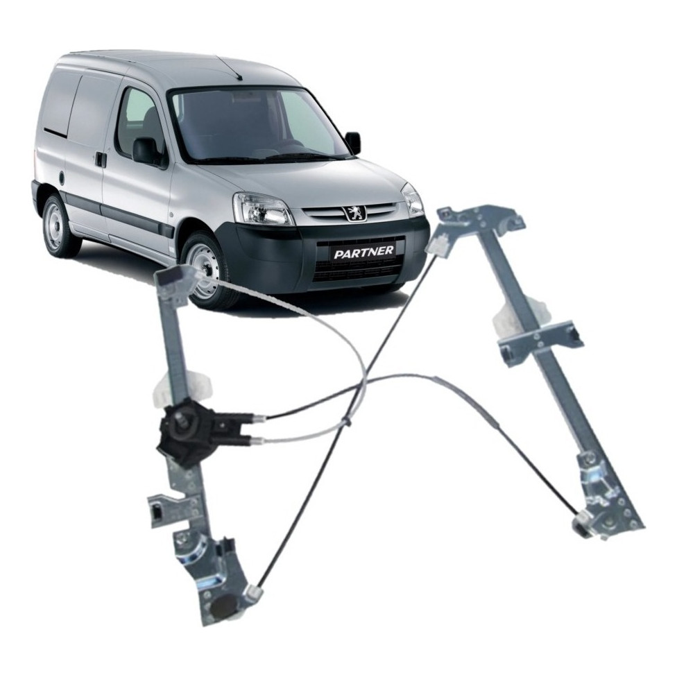 Máquina Do Vidro Mecânica Diant Dir Peugeot Partner Após 99