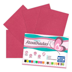 Placa de EVA 40x60cm atoalhado Rosa Escuro pacote com 5 folhas Seller