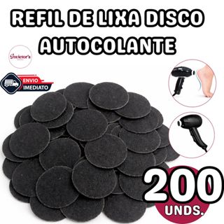 200 Lixas Disco Moeda Pedicure Preta Adesiva Disco 200 Unidades em Oferta na Shopee